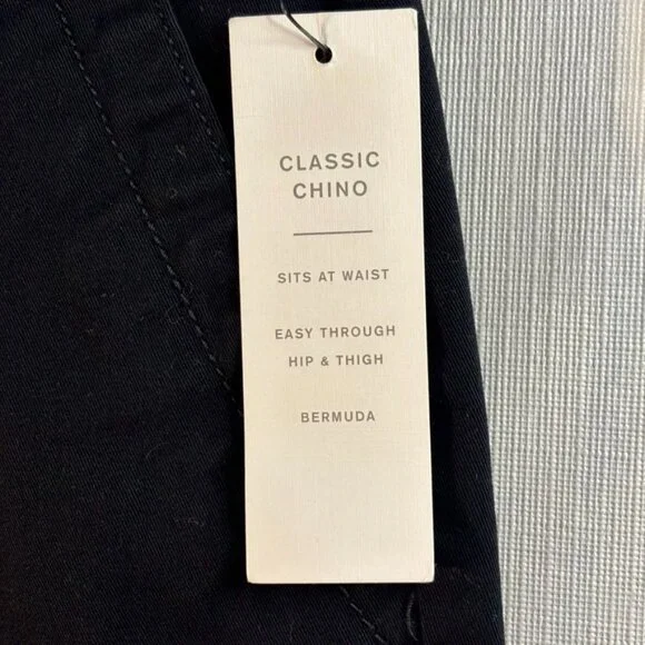 Liz Claiborne Classic Chino Bermuda Shorts Black Easy Fit Waist Hip & Thigh Size - Picture 5 of 8